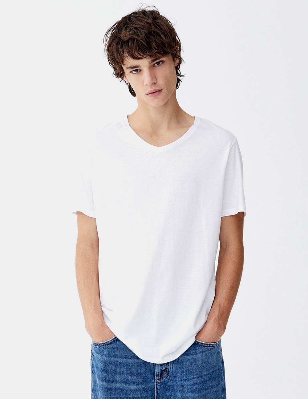 T-shirt with flocked skull