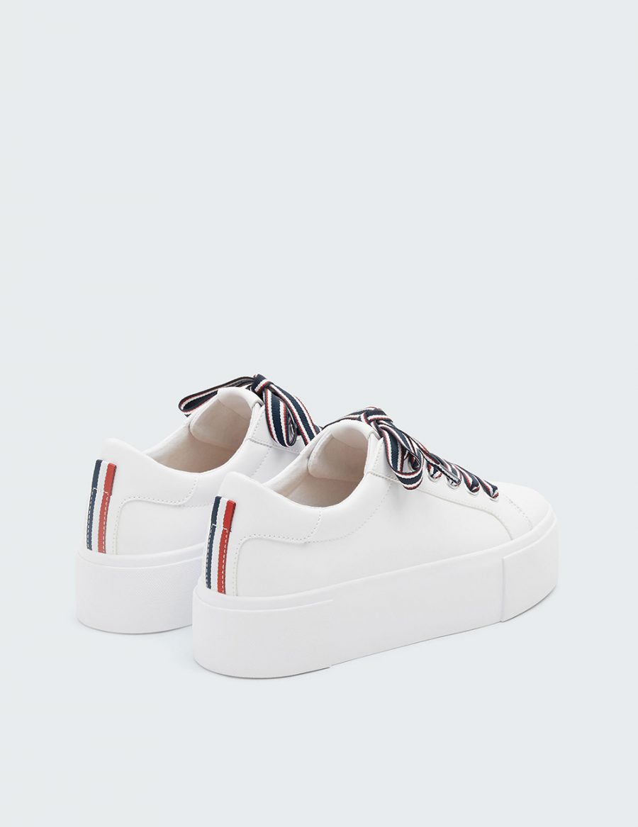 White Lace Up Trainers